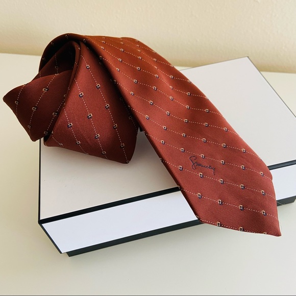 Givenchy burgundy silk blend tie - Picture 6 of 6